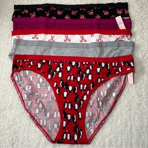 Victoria’s Secret Women’s Bikini Underwear XL Holiday 5 Pack NEW